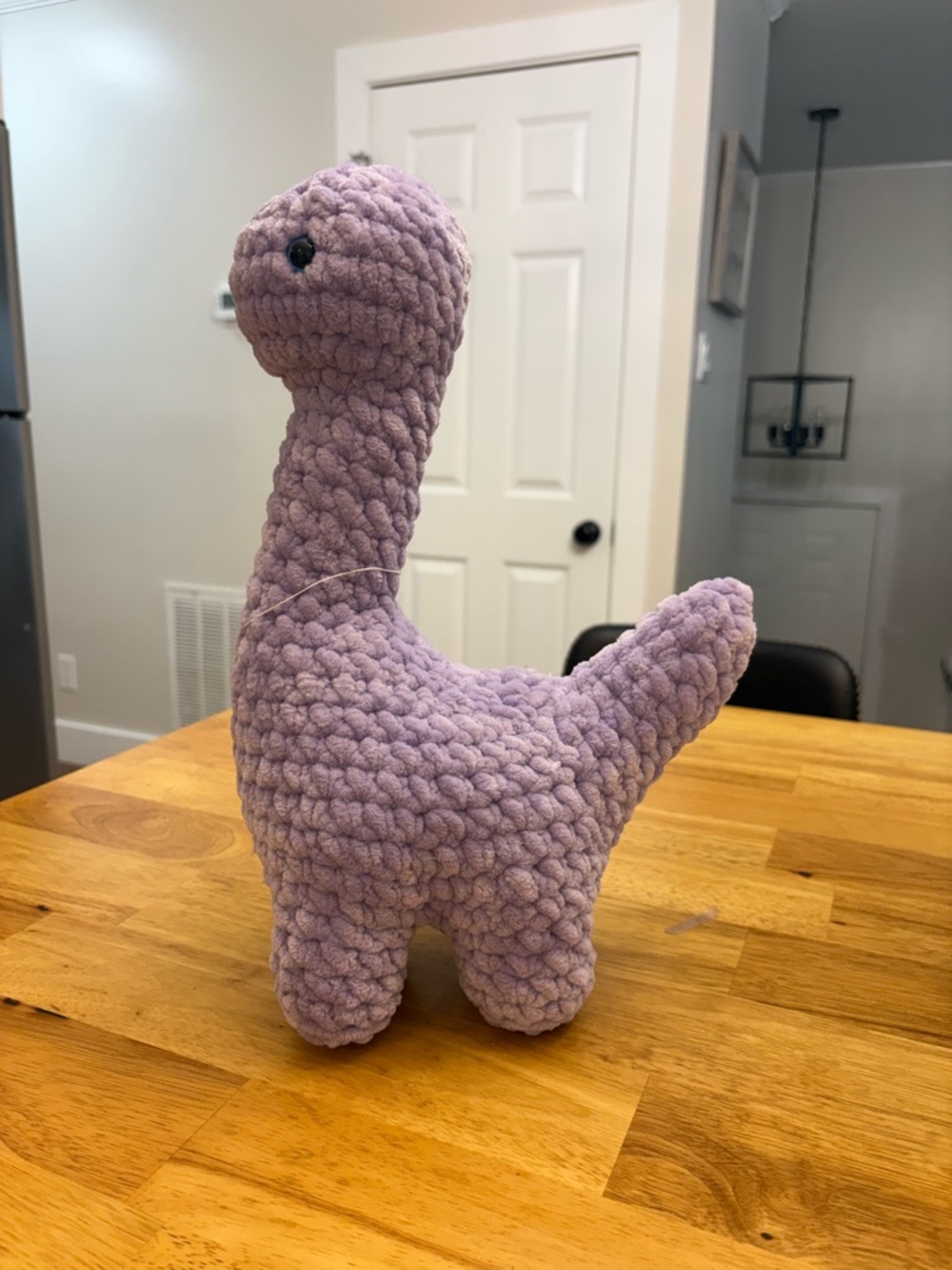 Handmade Plush Fiber Art Dino - Lavender Brachiosaurus